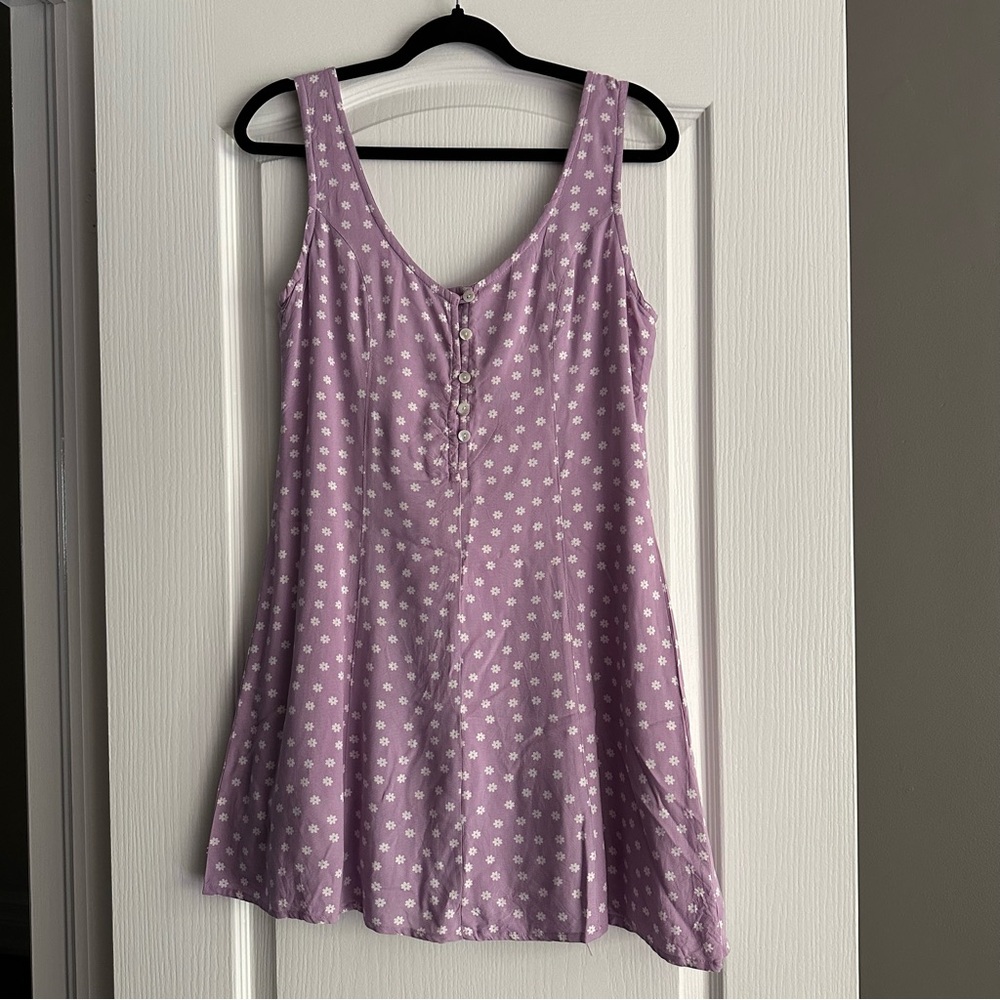 Paper Moon US M Purple Polka Dot Sleeveless Dress